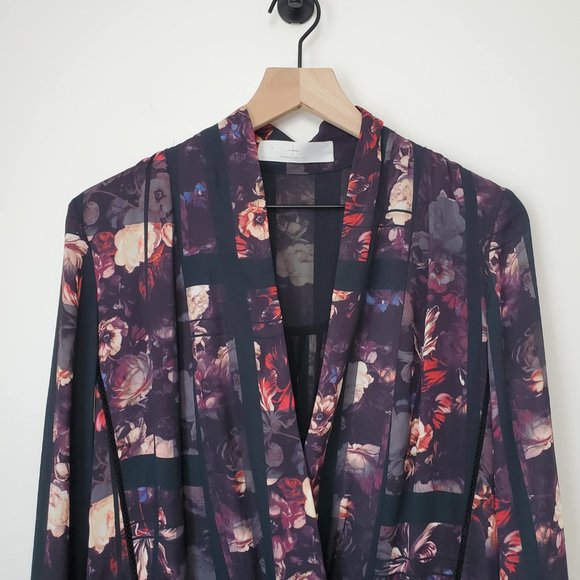 Thakoon Addition Silk Floral Long Sleeve Dress / 0 - Picture 2 of 10